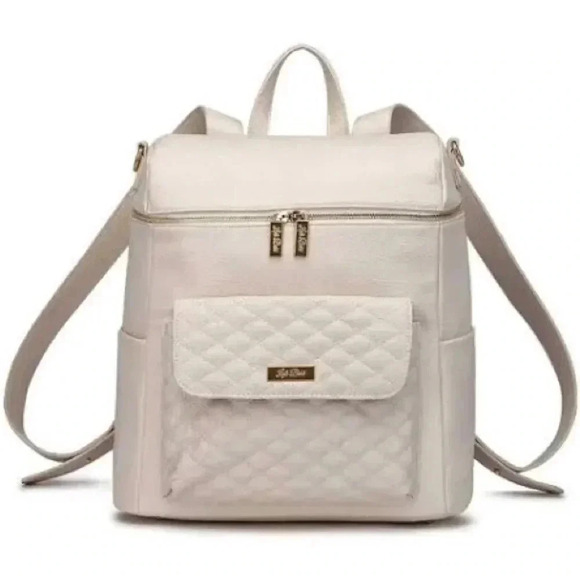 Luli bebe monaco Pearl white diaper bag - Picture 2 of 9